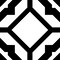 Andova Tiles Luv Enchanted Black and White 8-in Encaustic Matte Porcelain Wall & Floor Tile ANDLUV450 - alternate 1